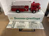 1970 Hess Fire Truck “Reproduction Season greeting” box Lot-1