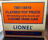 Lionel Flatbed Toy Truck with 3-Dome Tank Car - TMT-18410 -