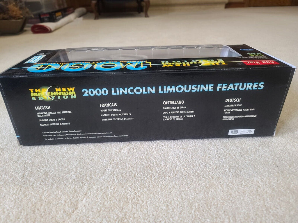 AU376 SUN STAR NEW MILLENIUM EDITION 1/18 LINCOLN LIMOUSINE REF 1260 BLANC AU376 SUN STAR NEW MILLENIUM EDITION 1/18 LINCOLN LIMOUSINE REF 1260 BLANC