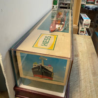 1966 Hess Voyager ship with The Box and display case. Original packing paper included.