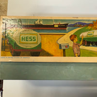 1966 Hess Voyager ship with The Box and display case. Original packing paper included.