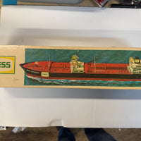 1966 Hess Voyager ship with The Box and display case. Original packing paper included.