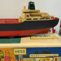 1966 Hess Voyager ship with The Box and display case. Original packing paper included.