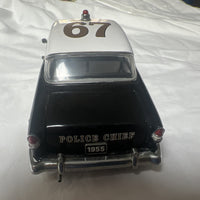Franklin Mint 1955 Chevrolet Bel Air Police Chief Car 1/24 Diecast Replica