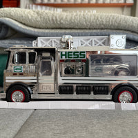 2024 Hess “Chrome” fire truck with car and motorcycle 60th anniversary “Very Rare”