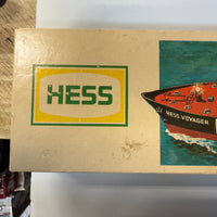 1966 Hess Voyager ship with The Box and display case. Original packing paper included.