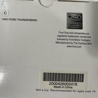 DANBURY MINT: 1955 FORD THUNDERBIRD, 1/24.