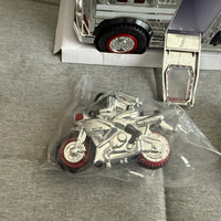2024 Hess “Chrome” fire truck with car and motorcycle 60th anniversary “Very Rare”
