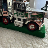 1995 Hess chrome Truck and Helicopter “Rare”