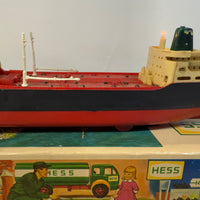 1966 Hess Voyager ship with The Box and display case. Original packing paper included.