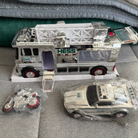 2024 Hess “Chrome” fire truck with car and motorcycle 60th anniversary “Very Rare”