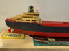 1966 Hess Voyager ship with The Box and display case. Original packing paper included.