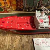 1966 Hess Voyager ship with Box & greeting card & Lights Work! - Aj Collectibles & More
