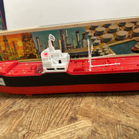 1966 Hess Voyager ship with Box & greeting card & Lights Work! - Aj Collectibles & More