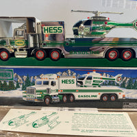 1995 Hess chrome Truck and Helicopter “Rare”