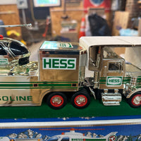 1995 Hess chrome Truck and Helicopter “Rare”