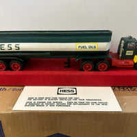 1967 Hess “ Red Velvet” Tanker truck W Clear Display Case