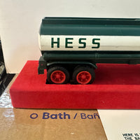 1967 Hess “ Red Velvet” Tanker truck W Clear Display Case