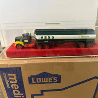 1967 Hess “ Red Velvet” Tanker truck W Clear Display Case