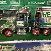 1995 Hess chrome Truck and Helicopter “Rare”