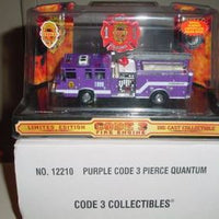 Code 3 Purple Pierce Quantum Paramedic Engine 1999 C3 Promotional (12210)