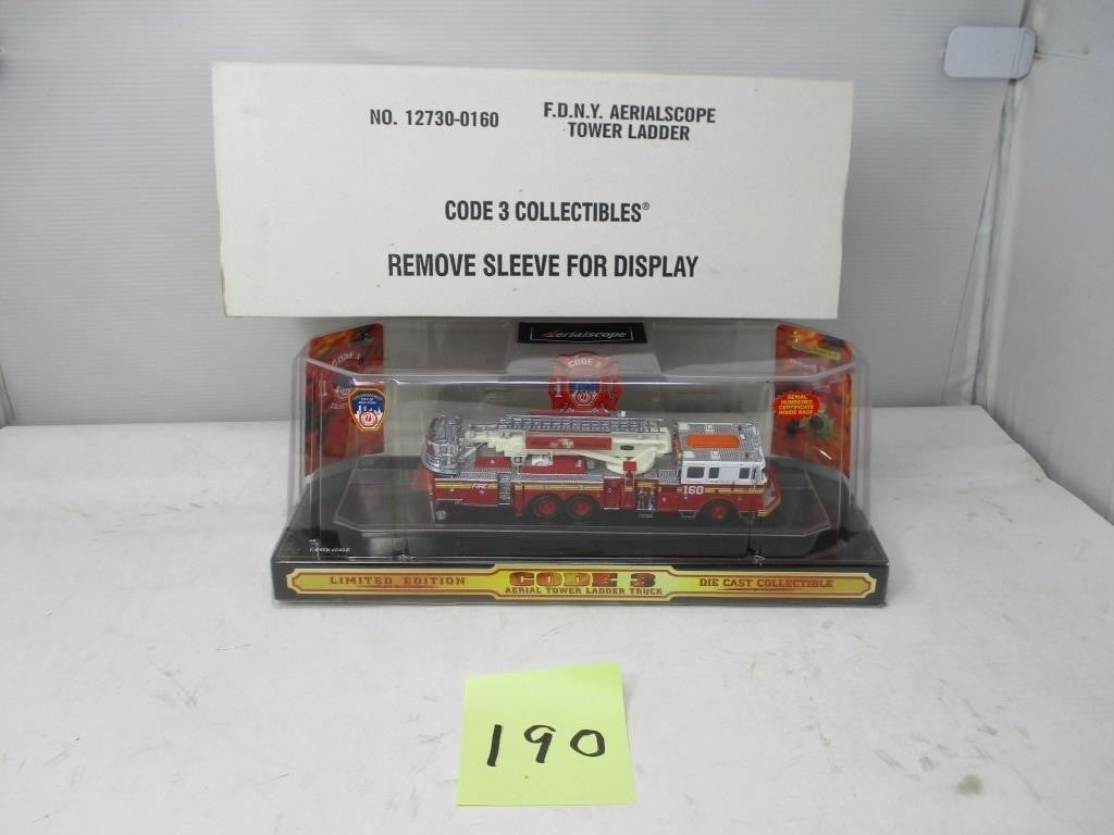 Code 3 FDNY Aerialscope Tower Ladder - 160 (12730-0160) | Aj 