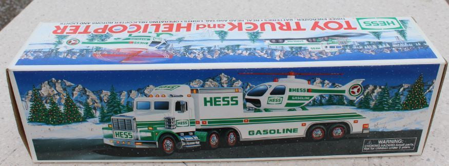 1995 Hess Toy Truck and Helicopter - Aj Collectibles & More