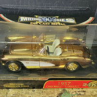 1957 Chevrolet Corvette Gold Plated Road Signature Diecast Car 1/18