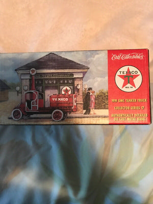 2000 Ertl Diecast Texaco 1919 GMC Tanker Truck Bank Collector Series 17 New - Aj Collectibles & More