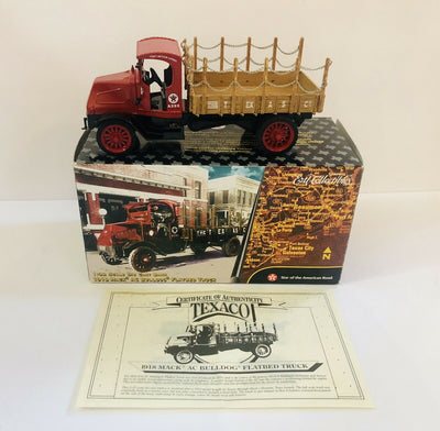 Ertl Collectibles Texaco 1918 Mack AC Bulldog Flatbed Truck 1:32 die-cast *MINT* - Aj Collectibles & More