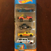 2017 Hot Wheels 5 Car Gift Pack - SURF’S UP - Ships In A Box - MIMP - Aj Collectibles & More