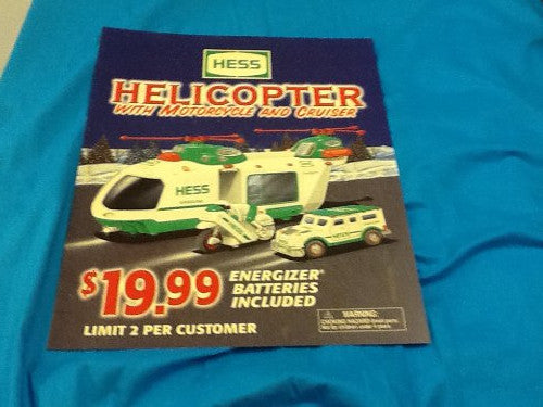 2001 Hess Truck pump sign on Sale 50.00 USD Aj Collectibles More
