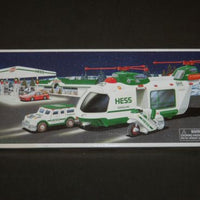 2001 Hess Helicopter with Motorcycle and Cruiser - Aj Collectibles & More