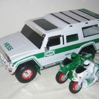 2004 Hess Sport Utility Vehicle w/ 2 Motorcycles - Aj Collectibles & More