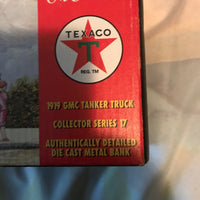 2000 Ertl Diecast Texaco 1919 GMC Tanker Truck Bank Collector Series 17 New - Aj Collectibles & More