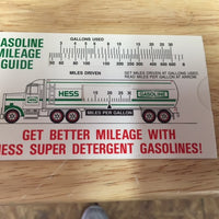 Hess Truck Car Gasoline Mileage Easy Gas Calculator Guide - Aj Collectibles & More