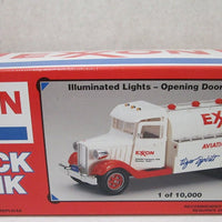 Marx Toys 1993 Exxon Aviation Gasoline Truck Bank 1 of 10,000 - Aj Collectibles & More