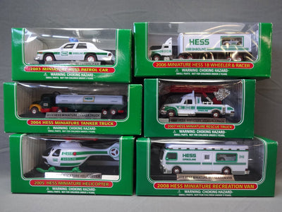Hess Truck Mini / Miniature Lot Set 2003, 2004, 2005, 2006, 2007, and 2008 - Aj Collectibles & More