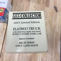 2001 limited edition flatbed truck w/3- dome tanker car 6th in series - Aj Collectibles & More