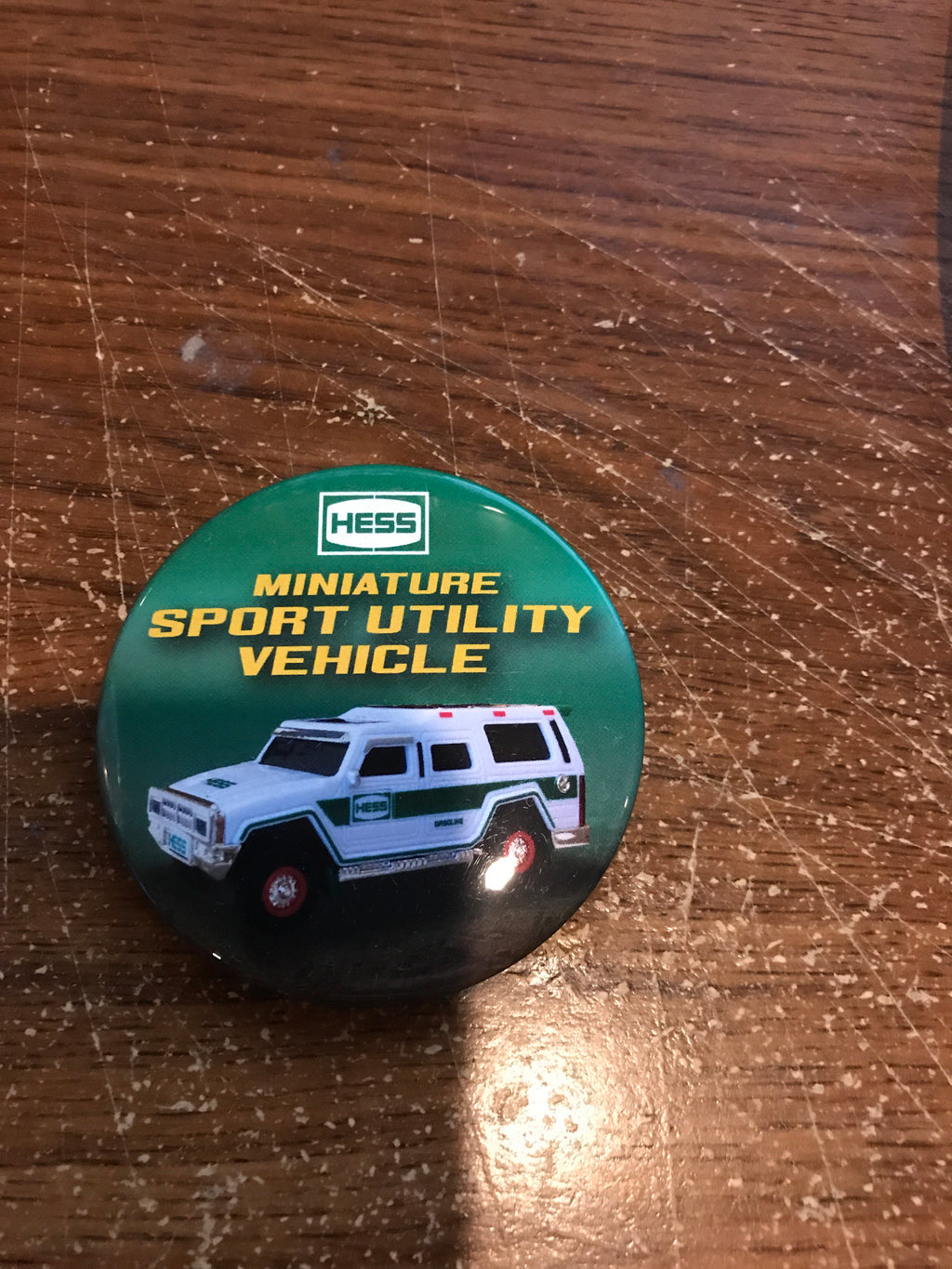 2014 Hess Sport Utility Vehicle Back Button - Aj Collectibles & More