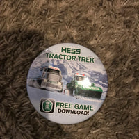 2013 Hess Tractor Trek Free Game Button-Pin - Aj Collectibles & More