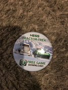 2013 Hess Tractor Trek Free Game Button-Pin - Aj Collectibles & More