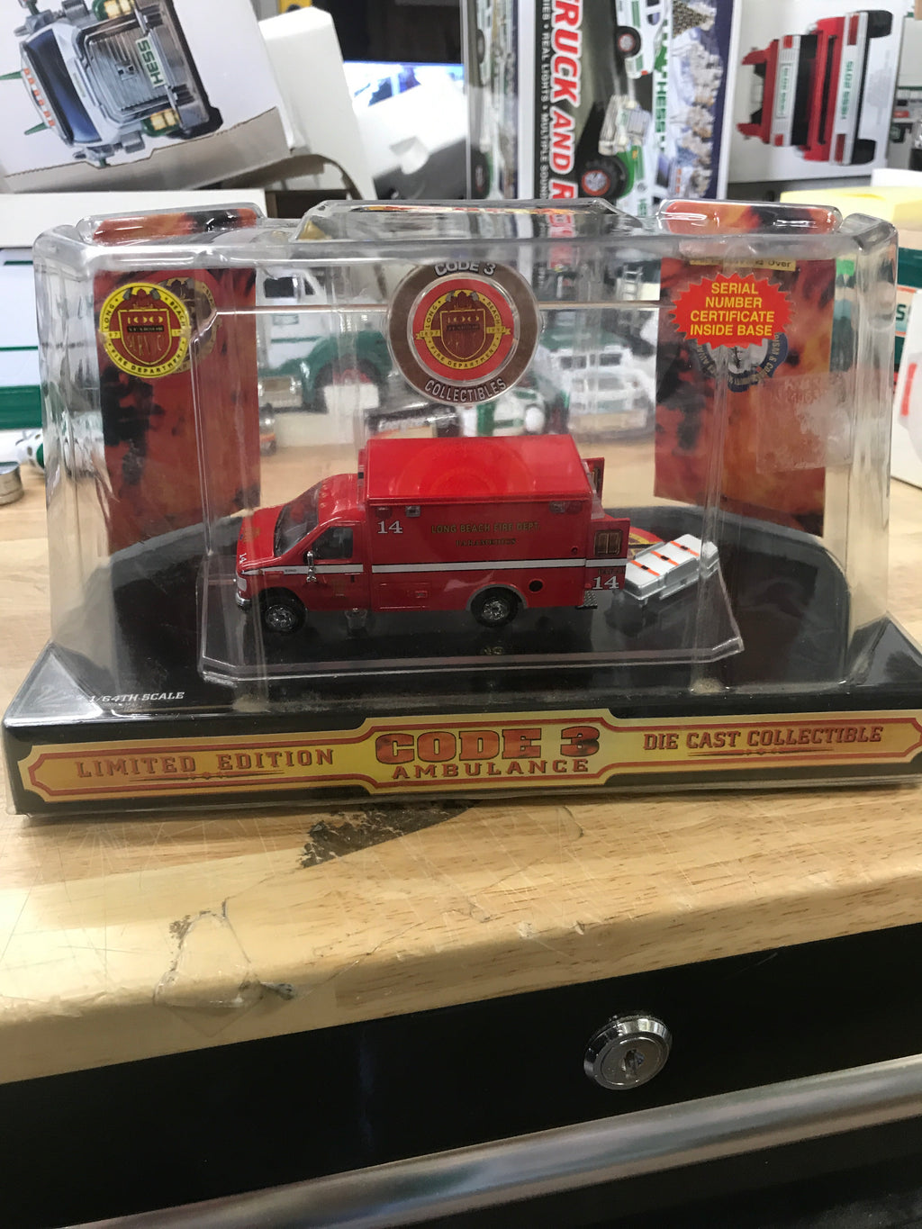 Code 3 city of Long Beach Fire dept. ambulance - Aj Collectibles & More