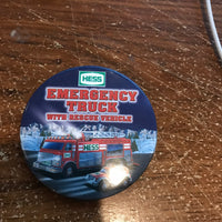 2005 Hess Emergency Truck With Rescue Vehicle Back Button - Aj Collectibles & More